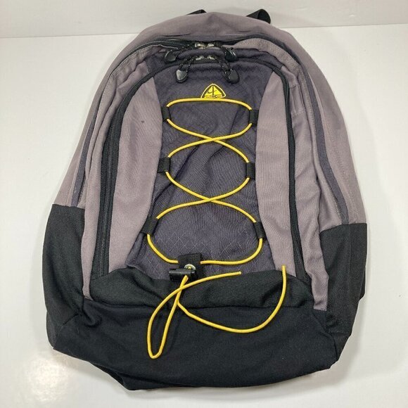 Vintage Nike ACG Backpack Outdoor Hiking Lightweight Gray Yellow - Picture 1 of 15
